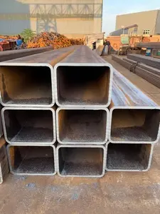 Di alta qualità nero quadrato tubo di ferro rettangolare saldato tubi quadrati in acciaio zincato per la costruzione