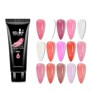 Free Sample Private Label 15 Colors Poly Gel Kit Professional Acrylic Gel Nail Extension For Nail Art