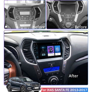 Para <span class=keywords><strong>HYUNDAI</strong></span> IX45 Santa Fe 2013 - 2017 Unidad Principal con Marco Pantalla Táctil 2.5D de 9" Android GPS Navegación Reproductor Multimedia para Coche - Product Image 3