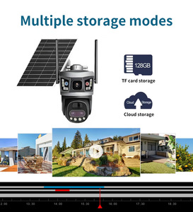 Solar <strong>Camera</strong> 10x Zoom Full Color Night Vision Smart Power Saving 6MP <strong>Built</strong>-in Large Battery CMOS <strong>Sensor</strong> Cloud Storage 1 Year - Product Image 4