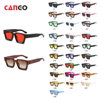 Lunettes de soleil noires de haute qualité Cango Oculos De Sol pour hommes et femmes, en plastique, classiques, tendance, avec logo personnalisé, UV400, pas cher