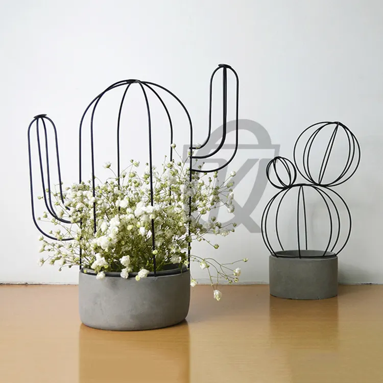 Einzigartiges Design Metall Gusseisen Kaktus Blumentopf Stand