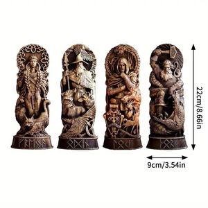 Nouveaux dieux <span class=keywords><strong>nordiques</strong></span> résine artisanat Statue décorations mythe légende Statues pour la maison ou la salle d'étude - Product Image 2