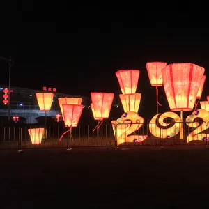 Desain Baru Seni Buatan Tangan Tahan Air Lentera Langit Merah Dekorasi Kongming Lentera Harga untuk Festival Lentera Grosir