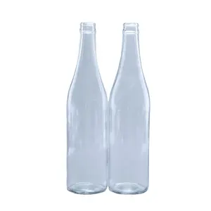 200ml 330ml 375ml 500ml botella de cerveza de vidrio transparente botella de licor de vidrio de vinagre con tapa de corona precio de fábrica