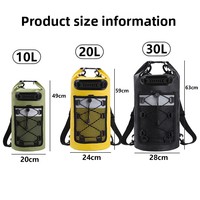 Sac Seau Unisexe Étanche en PVC 30L avec Bretelles, Sac de Rangement Flottant pour la Natation, la Rafting et les Sports de Plein Air - Offre Spéciale