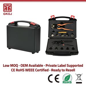 Kit d'outils de sertissage à <span class=keywords><strong>cliquet</strong></span> universel manuel, dénudeur de fils automatique, 10 matrices interchangeables, bornes électriques OEM - Product Image 2