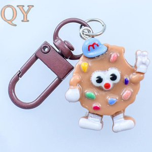 Cute Cartoon Cheese <b>Cookie</b> Plastic Key Chain 3D Shape Pendant Bag Charm for School Backpack Gift - Product Image 6