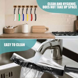 Crevice Cleaning Brushes Long Handle Dead Angle Cleaning Porcelain Plate Hair Dust Brush <b>Gap</b> Bathroom Toilet Kitchen Brush - Product Image 6