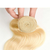 Meilleures ventes : Mèches de cheveux humains blonds 613, ondulées, 100g, double épaisseur, Remy, cuticules alignées, cheveux péruviens
