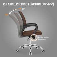 Chaise de bureau ergonomique en maille pivotante avec roulettes pour le bureau à domicile