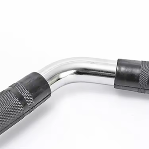 Barra de Tríceps de Acero Cromado con Superficie de TPR, 590x220mm, Eje de 25.4mm, Accesorios de Gimnasio para Entrenamiento de Fuerza - Product Image 4