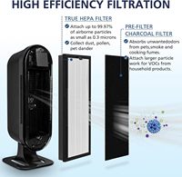 Filtre purificateur d'air personnalisé True H13 Hepa, efficacité de 99,97%, pré-filtre au charbon actif pour la série VEVA 8000 Elite Pro