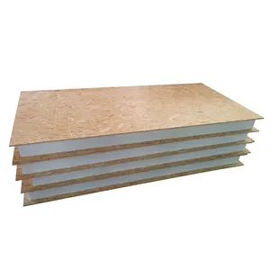 Panneau osb sip prix bon marché panneau de mousse osb extérieur structurel isolé placa osb pu/ eps /sip panneau sandwich pour plancher plafond