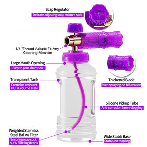 Pistolet pulvérisateur de mousse électrique en laiton Bear Crystal pour voiture, buse de mousse à pression réglable, canon à neige, raccord de mousse pour <span class=keywords><strong>Karcher</strong></span> Lavor - Product Image 2