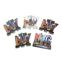 Individuelles 3D-Logo-Design Metall-Magnet Italien Amerika Zinklegierung Farbige Blumen Neujahrs-Souvenir Kühlschrankmagnete Neue Produkte 2026