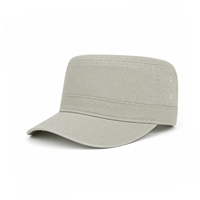 Casquette de cadet en coton lavé, style vintage, à dessus plat, chapeau de patrouille réglable unisexe, chapeau de soleil d'extérieur, logo brodé personnalisé