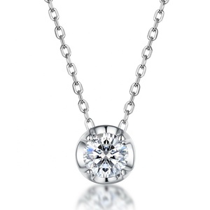 Collana in Argento Sterling 925 con Moissanite, Gioielli Semplici ed Eleganti per Donna - Product Image 1