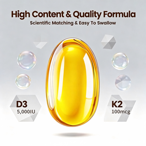 Fabricant de gélules de <span class=keywords><strong>vitamine</strong></span> D3 K2 naturelle pure, complément nutritionnel pour le soutien osseux et immunitaire des adultes, OEM ODM - Product Image 3