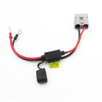 SH50 50A 600V SB50 con Cable Solar de 30cm 2.5mm2 y Fusible Impermeable de 10A para Panel Solar Portátil