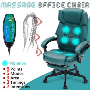 Teal Blue Massage <strong>Office</strong> <strong>Chair</strong> with Foot Rest 6 Points Vibration and Heat Home <strong>Office</strong> Desk <strong>Chairs</strong> for Heavy People 400lbs <strong>Chair</strong> - Product Image 3