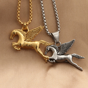 Collar con colgante de acero inoxidable Pegasus para hombre, joyería de regalo con dije de animal a la moda, 280251 - Product Image 2