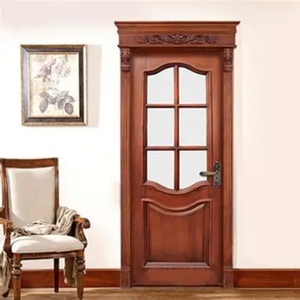 Cửa nội thất gỗ tự nhiên kiểu hiện đại, gỗ sồi óc chó, <span class=keywords><strong>k</strong></span>ích thước tùy chỉnh, lắp đặt tại nhà - Product Image 5