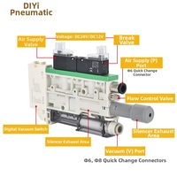 Éjecteur pneumatique à vide ZK2A10K5NL-06 avec interrupteur de vide numérique intégré et électrovanne pour l'automatisation industrielle