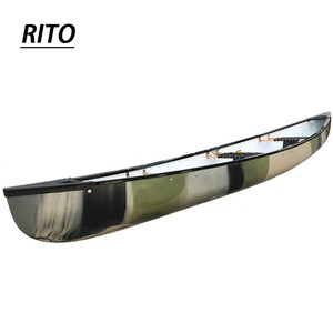 Canoa <span class=keywords><strong>de</strong></span> <span class=keywords><strong>pesca</strong></span> con paleta <span class=keywords><strong>de</strong></span> <span class=keywords><strong>madera</strong></span>, bote <span class=keywords><strong>de</strong></span> plástico barato canadiense doble <span class=keywords><strong>para</strong></span> 3 y 4 personas - Product Image 3