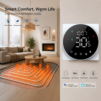 Termostato con Control de Temperatura para Caldera de Gas y Calefacción por Suelo Radiante, Estándar Europeo, Control por WIFI y Aplicación, Control por Voz