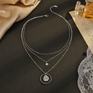 Europeo americano 14K oro a tre strati collana a goccia d'acqua semplice moda ciondolo in stile stella a cinque punte all'ingrosso - Product Image 2