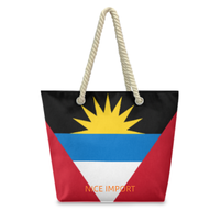 Sac fourre-tout Yap Flag avec poignées en corde de chanvre, grande capacité, durable, imperméable, sac à bandoulière polyvalent pour le travail, les voyages, la plage
