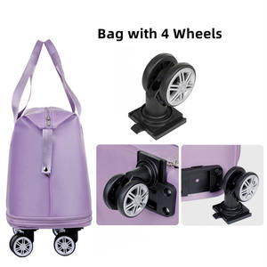 سعة كبيرة فصل الرطب الجاف متعددة الطبقات قابلة للتوسيع الأمتعة الكتف دوفيل عجلة عالمية قابلة للإزالة - Product Image 4