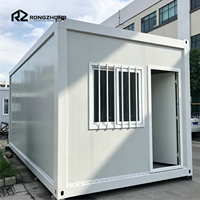 Maison préfabriquée en conteneur, assemblage facile, mini-maison de 20 pieds avec bureau et chambre, respirante et durable