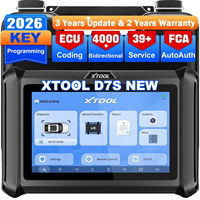 Escáner de Diagnóstico Automotriz Profesional XTOOL D7S, Herramienta de Programación de Llaves OBD2 e Inmovilizador con 2 Años de Garantía y 3 Años de Actualización