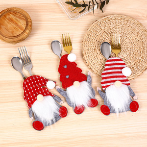 Gran oferta, nuevas decoraciones navideñas, enano Rudolph <span class=keywords><strong>Oldman</strong></span> y cuchillo y tenedor, bolsas para cubiertos, suministros de vacaciones de Halloween populares - Product Image 6