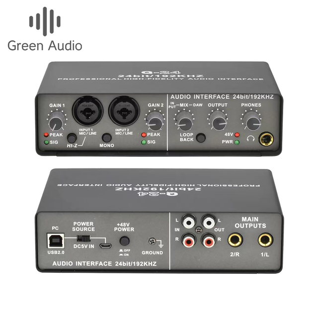 GAX-MD23 Professional Audio Interface for Streaming Recording Podcasts for Condenser Microphone Kit