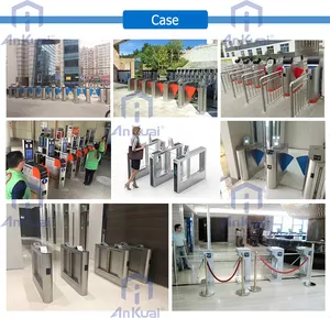 ANKUAI Office Usage Turnstile Gate Facial Recognition Swing Barrier Access Control System