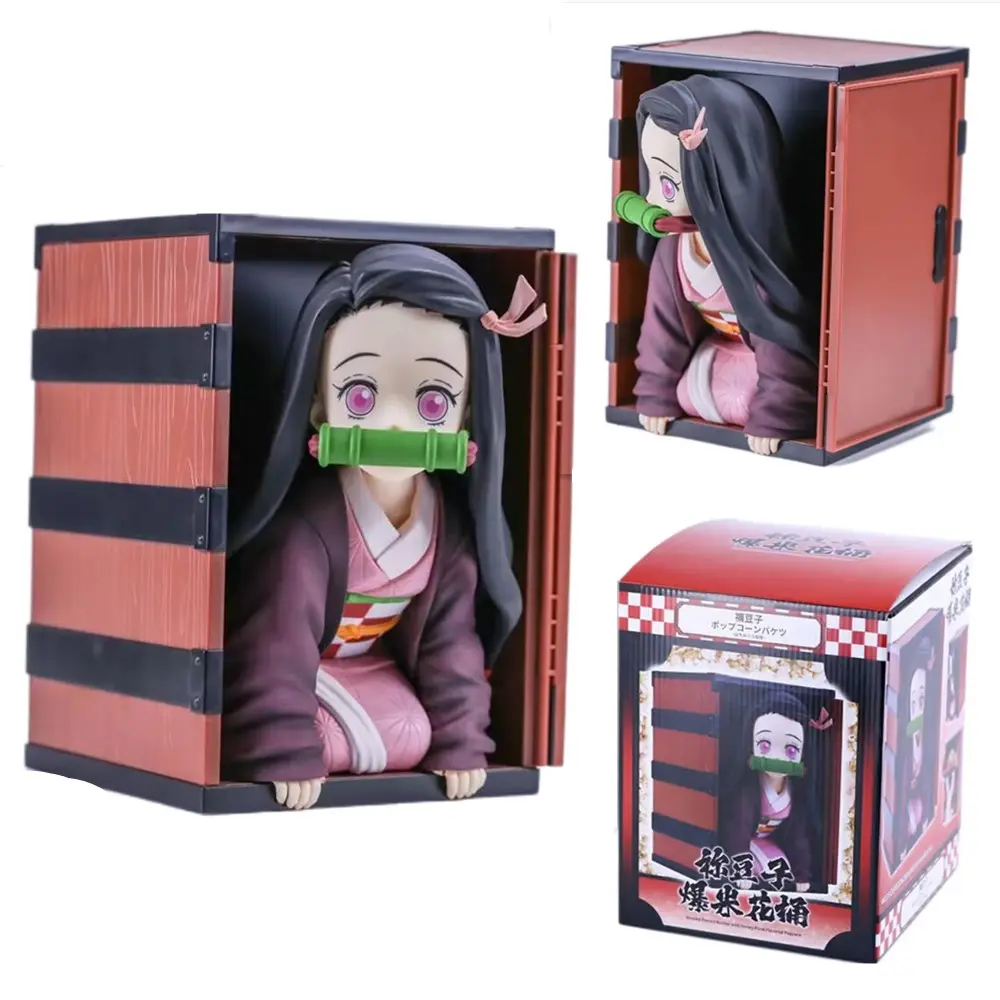 22CM uccisore di demoni: Kimetsu no Yaiba Kamado Nezuko in scatola di Popcorn Anime giocattolo in PVC