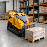 T390 Compact Track Loader Skid Steer Tipe 0.1m3 Bucket 1070kg 0-5km/jam Kemampuan Menaiki Lereng 25 Derajat Mini Crawler EPA