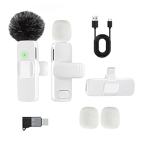 Microfono Lavalier Wireless 2.4GHz Mini per Telefono, Plug-and-Play, per Insegnamento, Registrazione, Streaming Live e Podcast