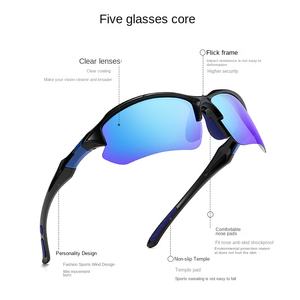 夜間視力対応偏光サングラス アウトドアアクティビティ用 リムレスフレーム PCレンズ - メンズ パンク スポーツ ランニング ドライブ サイクリング - Product Image 3