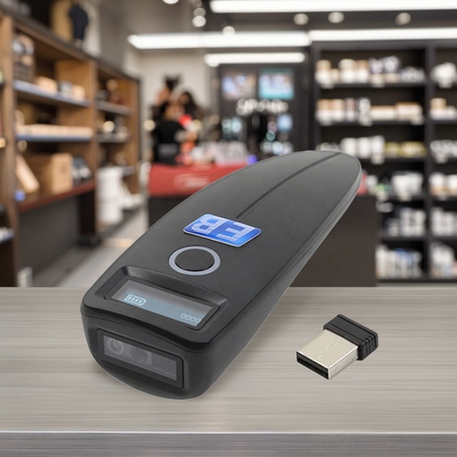 HBS-700B Portable Wireless 2D Barcode Scanner USB QR Code Reader for Retail POS Warehouse Inventory in Stock