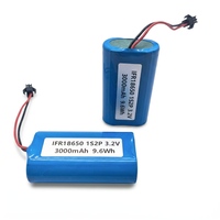 Baterai Isi Ulang LiFePO4 18650 2P 3.2V 3000mAh Paket Baterai Lithium dengan Pcb dan Konektor SMP-2P