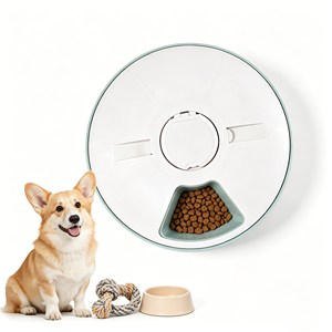 Distributeur automatique intelligent pour chats et chiens, bol en acier inoxydable, couvercle anti-poussière, distributeur de nourriture programmable - Product Image 1