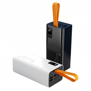 พาวเวอร์แบงค์ความจุสูง 40000mah 50000mah 60000mah ช่องเสียบ USB 4 ช่อง รองรับ PD20W ชาร์จเร็วแบบสองทิศทาง พร้อมสายคล้องคอ พกพาสะดวก - Product Image 1