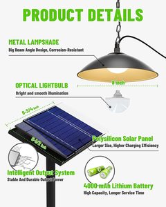 Wholesale LED Hanging <strong>Solar</strong> Shed <strong>Light</strong> Chandelier Lamp High Bay Corridor Garden <strong>Gazebo</strong> Yard <strong>Solar</strong> Pendant <strong>Lights</strong> Outdoor Indoor