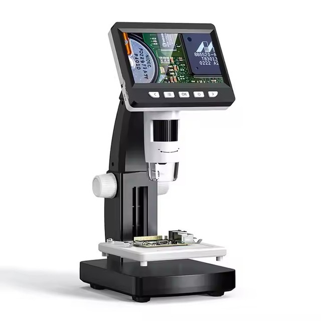 306 1000X 1080P HD Digital Microscope Camera with 4.3inch IPS Screen Industrial LCD Microscope