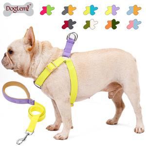 Set Guinzaglio e Pettorina di Lusso per <span class=keywords><strong>Cani</strong></span>, Traspirante, Riflettente, con Bottone, Collare e Guinzaglio Personalizzabili, Anti-Trazione, <span class=keywords><strong>Accessori</strong></span> per Animali Domestici - Product Image 1