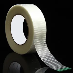 Hoge Temperatuur Gestreepte Glasvezel Tape Isolerende Glasvezel Doek Geen Residu Tape